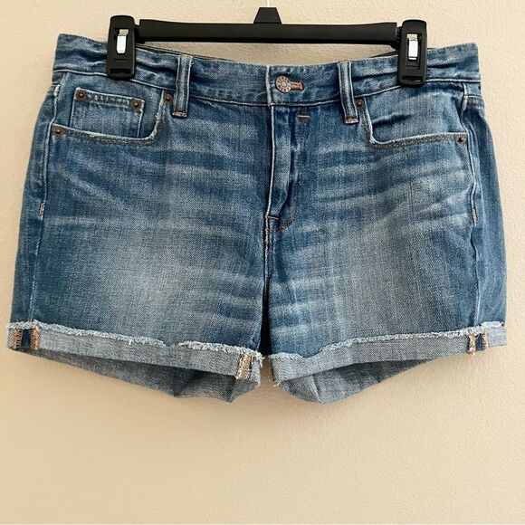 J. Crew Pants - Crew Liza wash denim shorts rolled up raw hem cut offs size 27